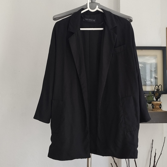 Zara Jackets & Blazers - Zara Open draped front Light Blazer